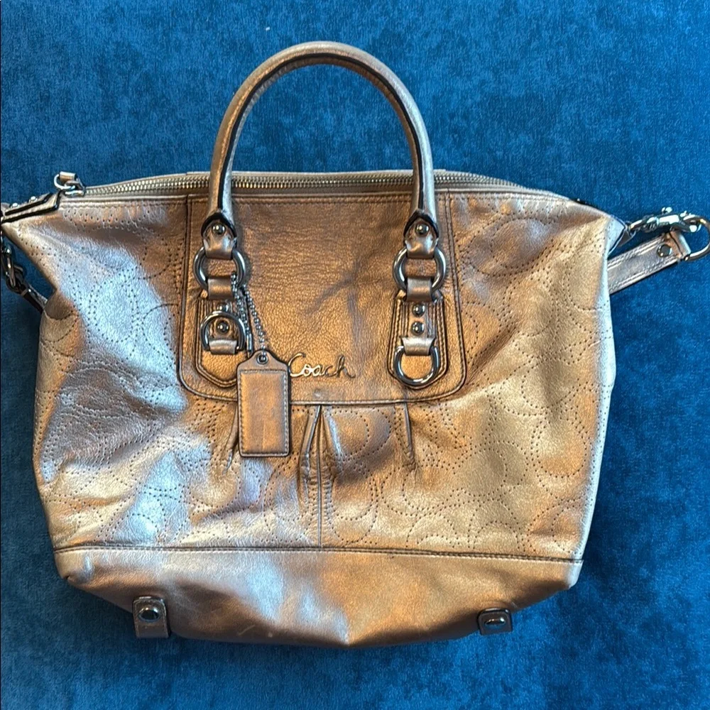 Coach Bronze Satchel Bag - Picture 1 of 5